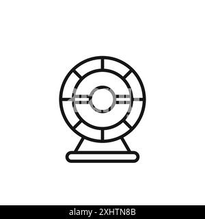 Hamster Wheel Icon Kollektion oder Set in Schwarz-weiß Stock Vektor