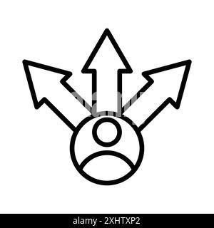 Flexible Icon Linear-Logo-Set-Kollektion in Schwarz-weiß für Web-Anwendungen Stock Vektor