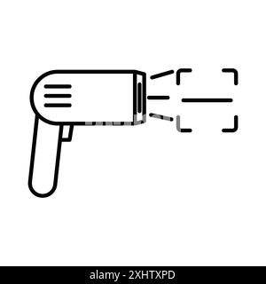 Strichcode-Scanner-Symbol lineare Logo-Markierungssatz-Sammlung in Schwarzweiß für Web Stock Vektor