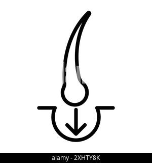 Haartransplantation Icon Linear Logo Set Kollektion in Schwarz-weiß für Web Stock Vektor