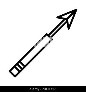 Harpoon Icon – Linear-Logo-Set-Kollektion in Schwarz-weiß für Web-Zwecke Stock Vektor