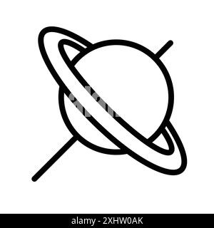 quasar Icon Linear Logo Set Kollektion in Schwarz-weiß für Web Stock Vektor