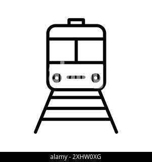 U-Bahn Icon Linear Logo Set Kollektion in Schwarz-weiß für Web Stock Vektor