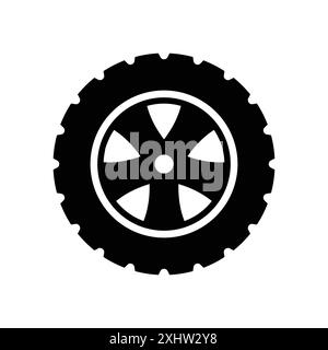 Vektor-Designvorlage für Reifensymbol auf weißem Hintergrund Stock Vektor