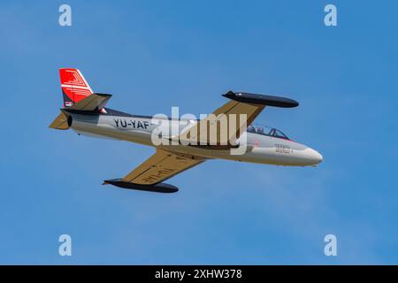 G-2 Galeb (Möwe) auf der CIAV Air Show 2024 in Varazdin, Kroatien Stockfoto