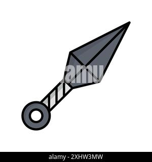 Kunai Icon Vektor Design Vorlage in weißem Hintergrund Stock Vektor
