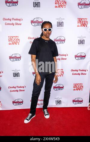 Hollywood, USA. Juli 2024. Influencer Travis White besucht Get Loud Presents Cheeky Peakey's Comedy Show im Hotel Ziggy, Los Angeles, CA, 15. Juli 2024 Credit: Eugene Powers/Alamy Live News Stockfoto