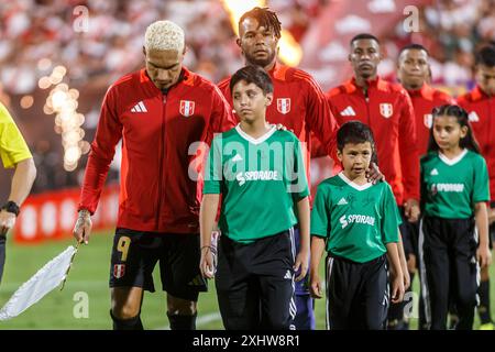 LIMA, PERU - 22. MÄRZ: Paolo Guerrero von Peru während des Spiels Peru gegen Nicaragua im Estadio Alejandro Villanueva. (Foto: Martín Fonseca) Stockfoto