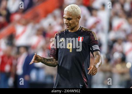 LIMA, PERU - 22. MÄRZ: Paolo Guerrero von Peru während des Spiels Peru gegen Nicaragua im Estadio Alejandro Villanueva. (Foto: Martín Fonseca) Stockfoto