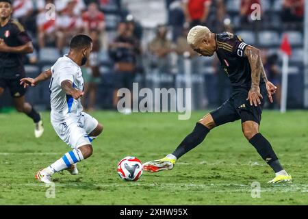 LIMA, PERU - 22. MÄRZ: Paolo Guerrero von Peru während des Spiels Peru gegen Nicaragua im Estadio Alejandro Villanueva. (Foto: Martín Fonseca) Stockfoto