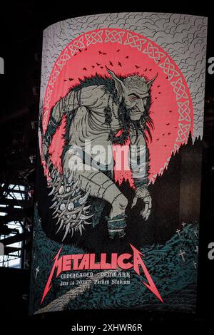 Kopenhagen, Dänemark. Juni 2024. Die US-amerikanische Heavy-Metal-Band Metallica spielt Live-Konzert im Parken in Kopenhagen. Stockfoto