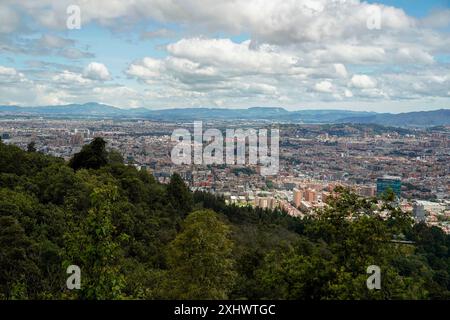 bogota aus der Vogelperspektive von monserrate Kolumbien Stockfoto