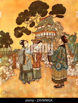 DULAC Edmund (1882-1953) - Geschichten von Hans Andersen, mit Illustrationen von Edmund Dulac, 1911. - Art Nouveau-Vintage-Druck Stockfoto