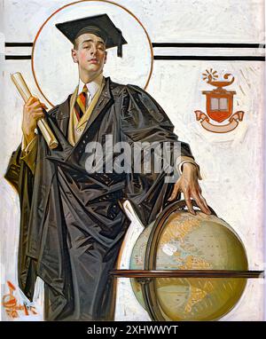 LEYENDECKER J-C (Joseph Christian, 1874-1951). Juni 1920. - Vintage-Illustration Stockfoto