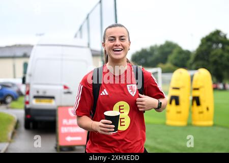 CARDIFF, GROSSBRITANNIEN. Juli 2024. Wales' Ella Powell während eines Trainings im Vale Resort in Cardiff am 15. Juli 2024. (Bild von Ashley Crowden/FAW) Credit: Football Association of Wales/Alamy Live News Stockfoto