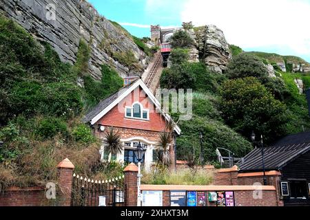 east Hill Cliff Standseilbahn in hastings Seaside Town, East sussex, uk juli 2024 Stockfoto