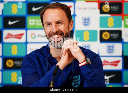 Aktenfoto vom 10/23 des englischen Managers Gareth Southgate. Gareth Southgate wird seine Rolle als England-Trainer verlassen, wie die Football Association bekannt gab. Ausgabedatum: Dienstag, 16. Juli 2024. Stockfoto