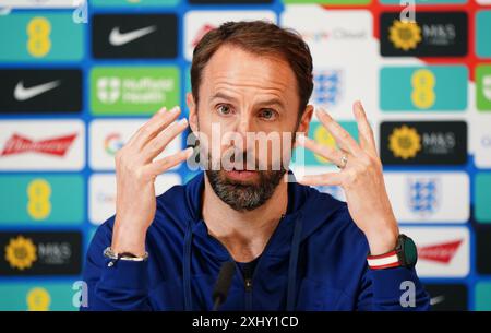 Aktenfoto vom 10/23 des englischen Managers Gareth Southgate. Gareth Southgate wird seine Rolle als England-Trainer verlassen, wie die Football Association bekannt gab. Ausgabedatum: Dienstag, 16. Juli 2024. Stockfoto