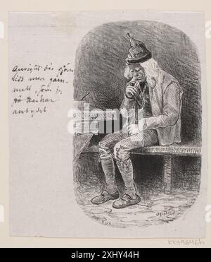 Illustration zu „der siebte Vater im Haus Hendriksen, F. 1847 - 1938, Sinding, Otto 1842 - 1909 Xylograph, Druckillustration til 'den syvende Far i huset Stockfoto