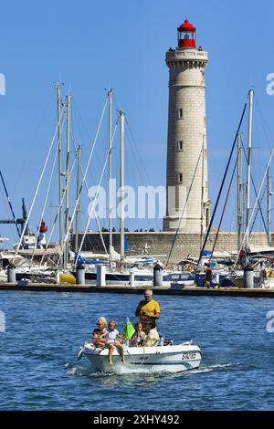 FRANKREICH. OCCITANY. HERAULT (34) SETE. DER LEUCHTTURM AUF DEM MAULWURF SAINT-LOUIS Stockfoto