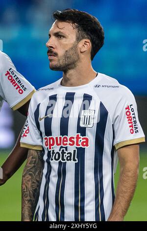 LIMA, PERU - 28. JANUAR: Sebastián Rodríguez von Alianza Lima während des Spiels Alianza Lima gegen Cesar Vallejo in der 1. Liga in Peru. (Foto von Mart Stockfoto