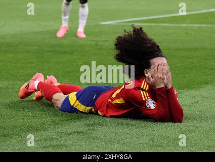 Berlin, Deutschland, 14. Juli 2024. Marc Cucurella aus Spanien beim Endspiel der UEFA-Europameisterschaften im Olympiastadion in Berlin. Der Bildnachweis sollte lauten: David Klein / Sportimage Stockfoto