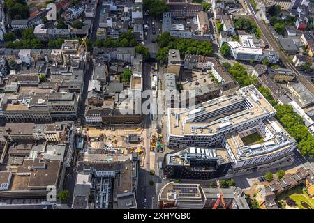 Luftbild, City mit Neubau Husemann-Karree und Renovierung Husemannplatz, Gleisdreieck, Bochum, Ruhrgebiet, Nordrhein-Westfalen, Deutschland ACHTUNGxMINDESTHONORARx60xEURO *** Luftansicht, Stadt mit Neubau Husemann Karree und Renovierung Husemannplatz, Gleisdreieck, Bochum, Ruhrgebiet, Nordrhein-Westfalen, Deutschland ATTENTIONxMINDESTHONORARx60xEURO Stockfoto