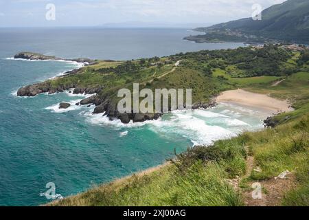 Panoramablick auf die Bucht von Sonabia Stockfoto