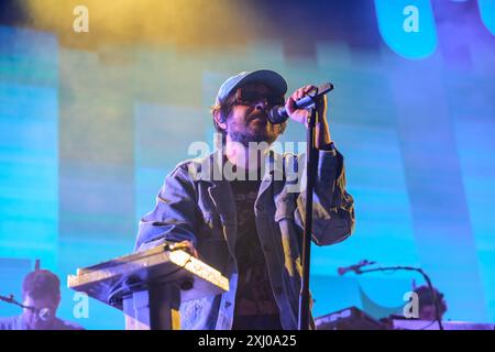 Lucca, Italien. Juli 2024. Calcutta tritt live beim Lucca Summer Festival auf. (Foto: Stefano Dalle Luche/Pacific Press/SIPA USA) Credit: SIPA USA/Alamy Live News Stockfoto