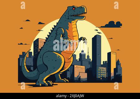 Dogzilla-Vektor-Illustration Stock Vektor