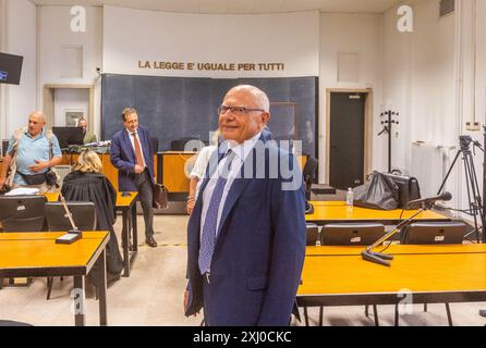 Mailand, Italien. Juli 2024. Attesa della Sentenza del Processo a Massimo Galli a palazzo di Giustizia - Mailand, Italien - Dienstag, 16. luglio 2024 (Foto Stefano Porta/LaPresse) Urteil des Prozesses gegen Massimo Galli im Justizpalast - Mailand, Italien -, 16. juli 2024 (Foto Stefano Porta/LaPresse) Credit: LaPresse/Alamy Live News Stockfoto