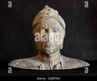 Porträt von Dante Alighieri (1265 - 1321) Unbekannte Büste Portræt af Dante Alighieri (1265 - 1321) Stockfoto