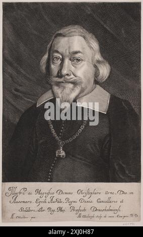 Christopher Urne Haelwegh, Albert 1598 - 1673, Wuchters, Abraham 1608 - 1682 Kupferstich, Druck Kobberstikkeren Albert Haelwegh, Jørgen Sthyr, Nr. 168-180; omt. S. 38-40, 14099, 1938. Geschichte der königlichen Kupferstichsammlung zu Copenhagen: ein Beitrag zur Geschichte der Kunst und Ergänzung der Werke von Bartsch und Brulliot, Baron C.F. von Rumohr, Nr. 121, 14269, 1835. Hollsteins niederländische und flämische Radierungen, Stiche und Holzschnitte 1450-1700 (Band VIII), Goltzius - Heemskerck, F.W.H. Hollstein, Nr. 121, C 38945, 1953. Danske portrætter i kobberstik, litografi og træsnit: en beskrive Stockfoto