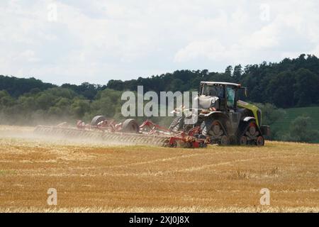 Uckermark GER, Deutschland, 20240715,Uckermark, Mähdrescher *** Uckermark GER, Deutschland, 20240715,Uckermark, Mähdrescher Stockfoto