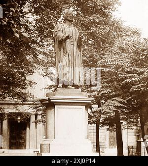 John Wesley Statue, London, Anfang der 1900er Jahre Stockfoto