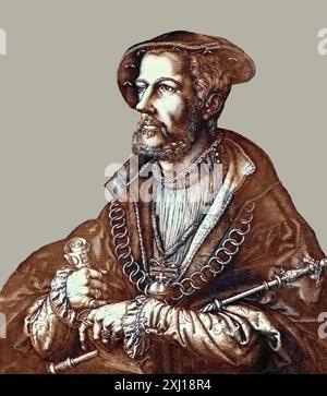 Jan van Leiden oder Jan Beuckelszoon oder Beukelszoon , 1509–1536, Täuferkönig von Münster, digital herausgegeben Stockfoto