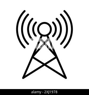 SET-Kollektion für lineare Logo-Symbole in Schwarzweiß für das Web Stock Vektor