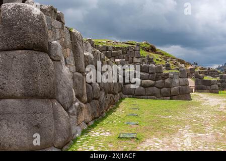 Einige Teile der Ruinen von sacsayhuaman Stockfoto