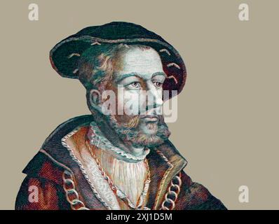 Jan van Leiden oder Jan Beuckelszoon oder Beukelszoon , 1509–1536, Täuferkönig von Münster, digital herausgegeben Stockfoto