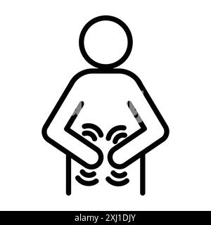 Ingestion icon Linear-Logo-Set-Kollektion in Schwarz-weiß für Web-Anwendungen Stock Vektor