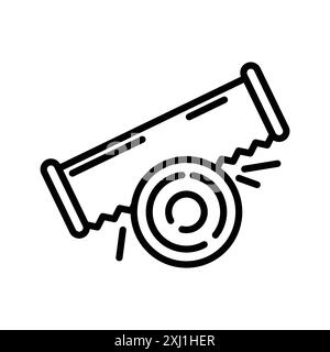 Bügelsäge Icon Linear Logo Set Kollektion in Schwarz-weiß für Web Stock Vektor