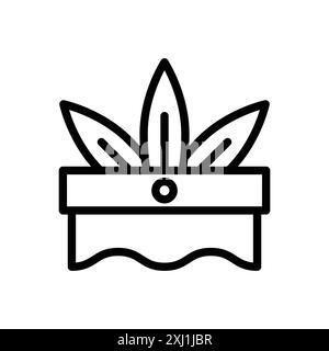 Kopfschmuck Brasiliens Icon Logo Set Kollektion in Schwarz-weiß für Web Stock Vektor