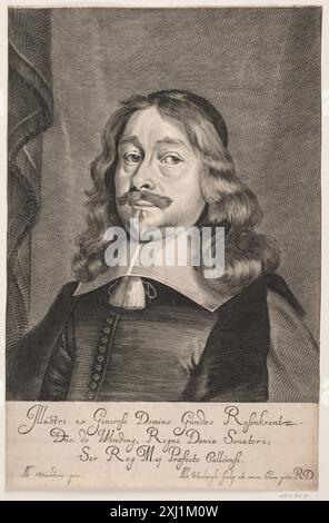 Gunde Rosenkrantz Haelwegh, Albert 1598 - 1673, Wuchters, Abraham 1608 - 1682 Kupferstich, Druck Kobberstikkeren Albert Haelwegh, Jørgen Sthyr, Nr. 168-180; omt. S. 38-40, 14099, 1938. Geschichte der königlichen Kupferstichsammlung zu Copenhagen: ein Beitrag zur Geschichte der Kunst und Ergänzung der Werke von Bartsch und Brulliot, Baron C.F. von Rumohr, Nr. 90, 14269, 1835. Hollsteins niederländische und flämische Radierungen, Stiche und Holzschnitte 1450-1700 (Band VIII), Goltzius - Heemskerck, F.W.H. Hollstein, Nr. 90, C 38945, 1953. Danske portrætter i kobberstik, litografi og træsnit: en beskriven Stockfoto