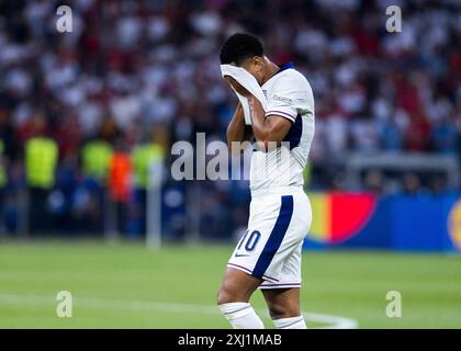 Berlin, Olympiastadion, 14.07.2024: Jude Bellingham von england enttäuscht während des Endspiels bei der UEFA Euro 2024 Spanien gegen England Stockfoto