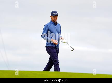 Der Englands Justin Rose am 17. Vor den Open in Royal Troon, South Ayrshire, Schottland. Bilddatum: Dienstag, 16. Juli 2024. Stockfoto