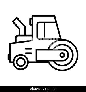 Roller Icon Linear-Logo-Set-Kollektion in Schwarz-weiß für Web-Zwecke Stock Vektor