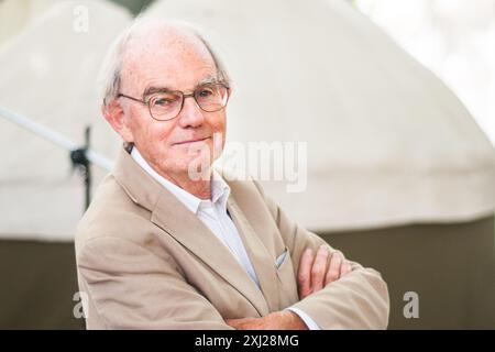 Edimburgh, Schottland. August 2018. Der britische Labour-Politiker und Diarist Chris Mullin nimmt an einem Fotogespräch während des Edinburgh International Book F Teil Stockfoto