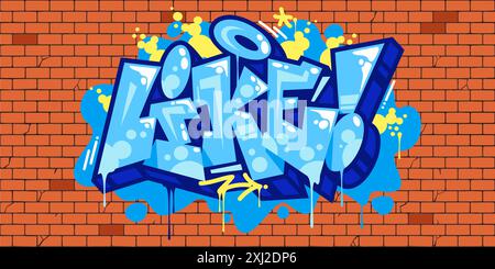 Coole Trendige Street Art Abstraktes Wort Wie In Graffiti Urban Style Lettering Vektor Illustration Art Stock Vektor