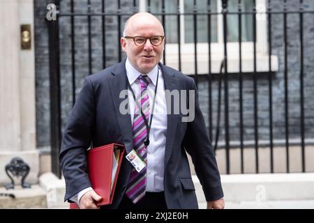 London, England, Großbritannien. Juli 2024. Generalstaatsanwalt RICHARD HERMER verlässt Downing Street nach einer Kabinettssitzung. (Kreditbild: © Thomas Krych/ZUMA Press Wire) NUR REDAKTIONELLE VERWENDUNG! Nicht für kommerzielle ZWECKE! Stockfoto