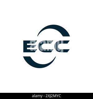 ECC-Logo. E C C-AUSFÜHRUNG. Weißer ECC-Buchstabe. ECC, E C C Letter Logo Design. E C Letter Logo in GOLD, GOLDEN LOGO, DREI, Stil. Letter-Logo-Set Stock Vektor